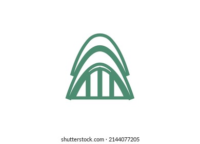 Letter A Colored Logo Vector