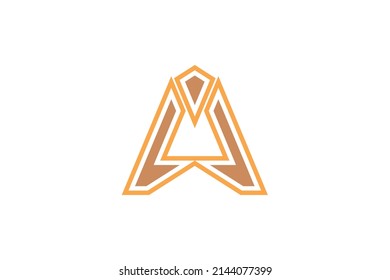 Letra A Vector De Logotipo De Color