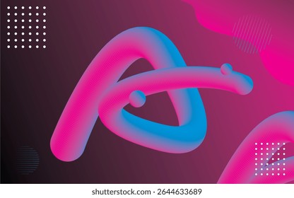 Buchstabe A Farbiger abstrakter 3D-Farbverlauf-Hintergrund mit fluiden Formen