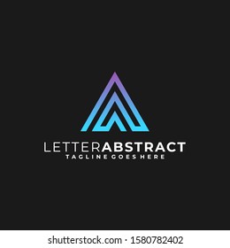 Letter A Colorful Illustration Vector Design Template. Suitable for Creative Industry, Multimedia, entertainment, Educations, Shop, and any related business