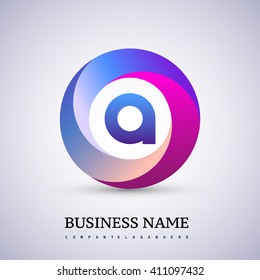 A letter colorful logo in the circle. Vector design template elements for your application or corporate identity.