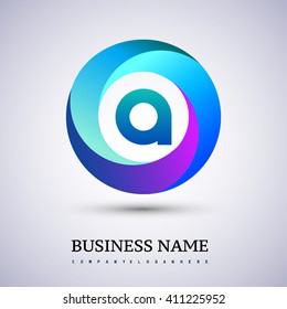 A letter colorful logo in the circle. Vector design template elements for your application or company identity.