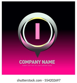  letter colorful logo in the circle. Vector design template elements for your application or company identity.
