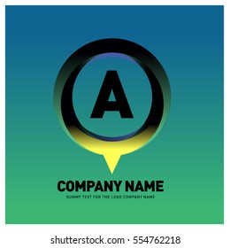 A letter colorful logo in the circle. Vector design template elements for your application or company identity.