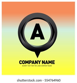 A letter colorful logo in the circle. Vector design template elements for your application or company identity.