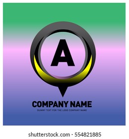 A letter colorful logo in the circle. Vector design template elements for your application or company identity.
