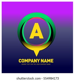 A letter colorful logo in the circle. Vector design template elements for your application or company identity.
