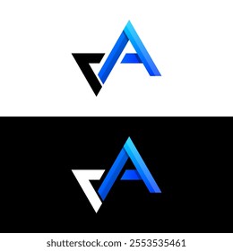 letter a colorful logo design 