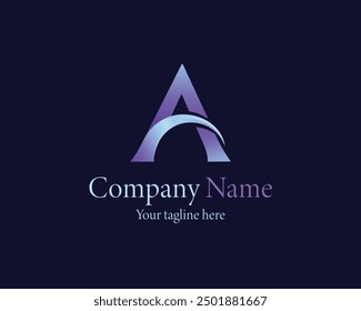 letter A colorful logo design. letter A shapes technology Analysis logo vector design concept. AI technology logotype symbol for advance technology, tech company, identity, robotic, innovation, web.