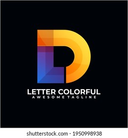 Letter colorful logo design template modern color