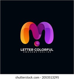Letter colorful logo design template