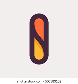 Letter I colorful logo. Flat style design. Creative typographic elements for posters, t-shirts and cards.