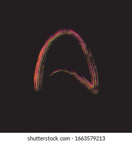 a letter colorful logo using brush