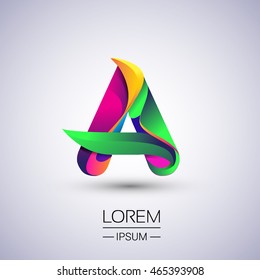 A letter colorful logo, Vector design template elements for your application or company identity.