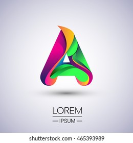 A letter colorful logo, Vector design template elements for your application or company identity.