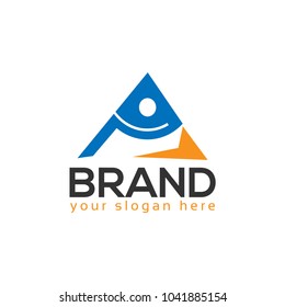 Letter A colorful logo vector. modern logo. Flat logo design