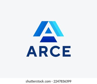 Letter A Colorful Simple Monogram Logo