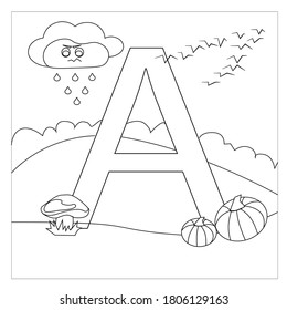Letter coloring book is perfect for kids to have fun learning the alphabet