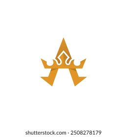 Letter A Combinatio Crown Logo Design