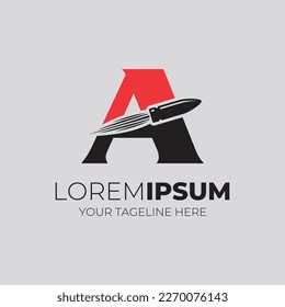 Letra A Combinación Con Ilustración Vector De Diseño Con Logotipo De Ballet