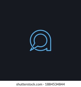 Letter A Combination Communication Symbol Logo Design Vector