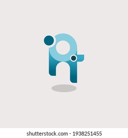letter A combination logo, clean and modern