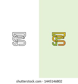 letter combination P and S monogram logo