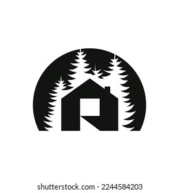 letter combination tree logo design