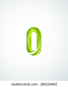 Letter company logo design. Clean modern abstract concept made of overlapping flowing wave shapes