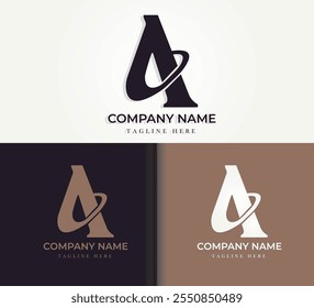 Plantilla de diseño de logotipo de carta y empresa.