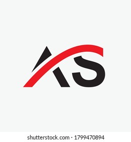 AS letter Company logo design vector