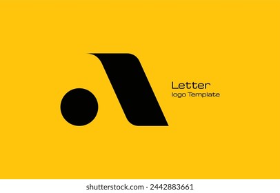 Logo de la empresa Letter A. Logo inicial del icono del alfabeto