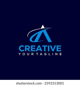 letter A company logo vector