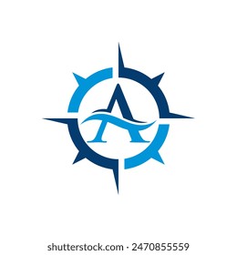 Letter A Compass Logo can be used for icon, logo, and etc.