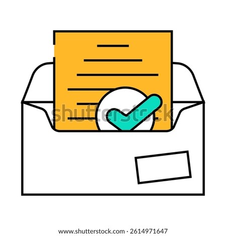 letter compliance line icon vector. letter compliance sign. isolated symbol illustration