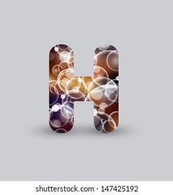 Letter concept with bubbles in editable vector format