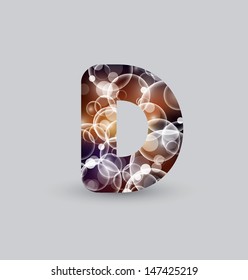 Letter concept with bubbles in editable vector format