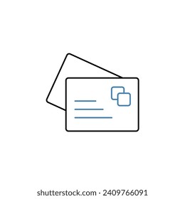 icono de línea de concepto de letra. Ilustración de elemento simple. diseño de símbolos de esquema de concepto de letra.