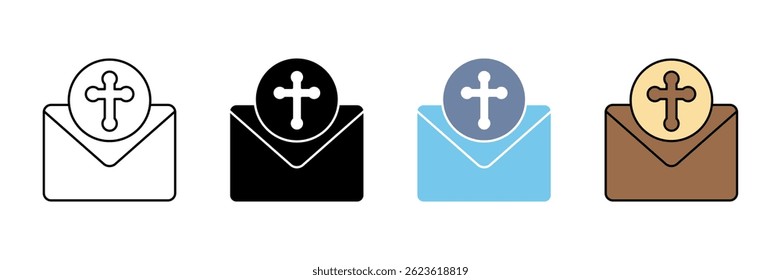 letter concept line icon. Simple element illustration. letter outline symbol design.