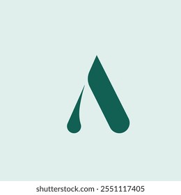 Letra A concepto de diseño de logotipo