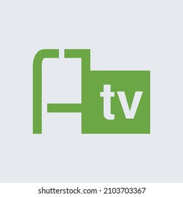A letter concept logo for TV.  Atv letter mark iconic logo vector illustration.  