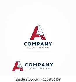 Letter A Construction Logo
