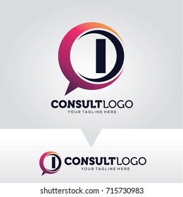 Letter I Consulting Logo Template Design Vector, Emblem, Design Concept, Creative Symbol, Icon