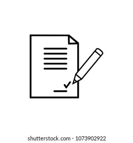 Letter contract sign icon