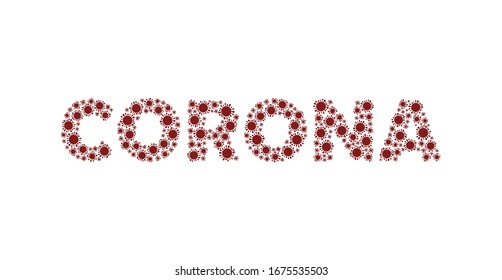 Letter of Corona Virus. virus infections. Logo, symbol, typography