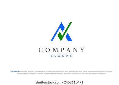 letter a correct minimal logo