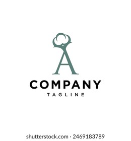 Letter A cotton logo icon vector template.eps