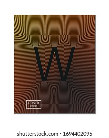 Letter cover design template with abstract lines, color gradient for decoration presentation, brochure, catalog, poster, book, magazine, etc.