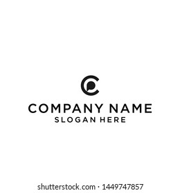 letter cp chat logo design vector illustration template