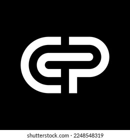 Letter CP or GP monogram logo